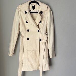 Express Classic Ivory Trench Coat